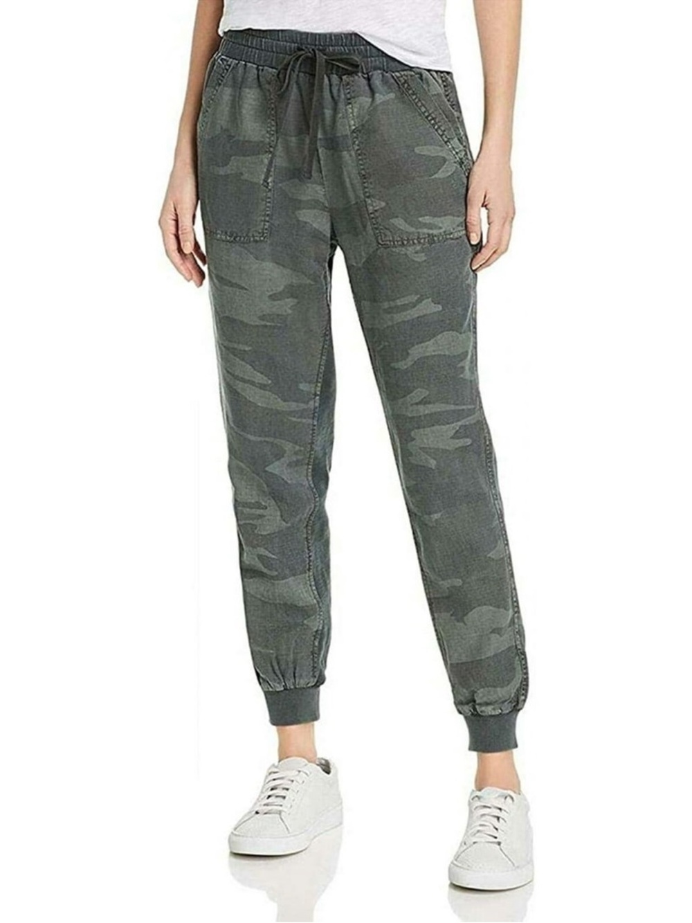 Splendid Green Camo Army Military Jogger long pants Casual Utility
